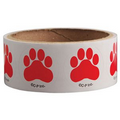 Paw Print Stickers-Red/100 Rl